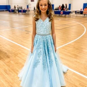 Sherri Hill Littles Light Blue Gown